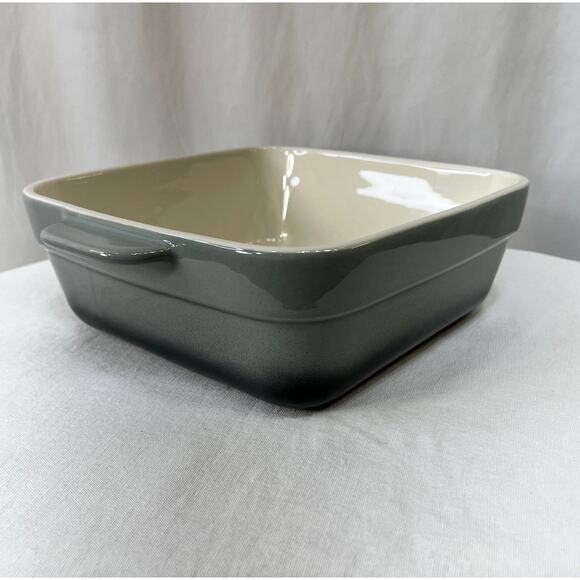 Cook's Essentials Square Baker Server Handles Ceramic Gray 3.1 Quart NWOT New - Picture 2 of 6